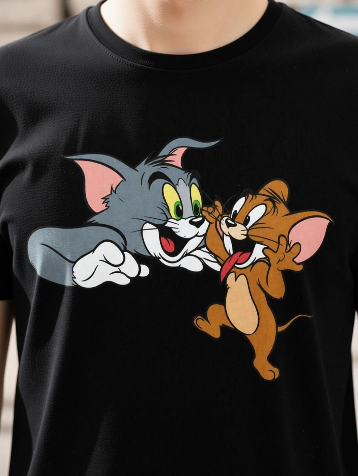 Tom & Jerry Matching Couple T-Shirts – Cute Cartoon Love Edition