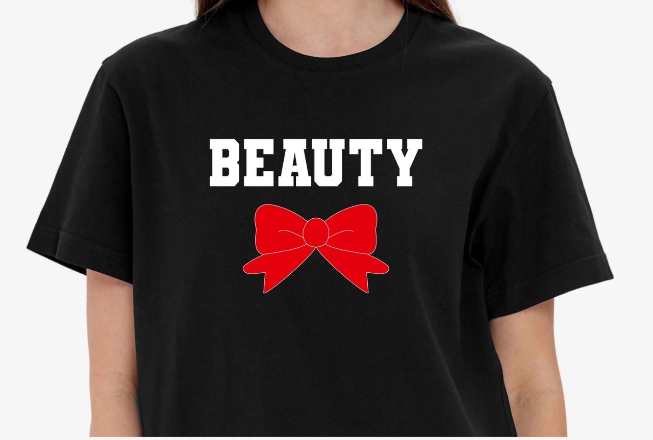 Beauty & Beast Matching Couple T-Shirts – Gym Edition