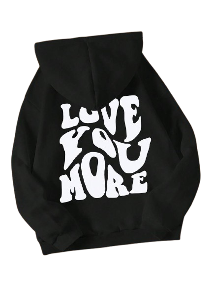 women's black pullover hoodie