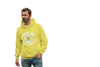 Happily High Smiley Hoodie - Casual Unisex Streetwear