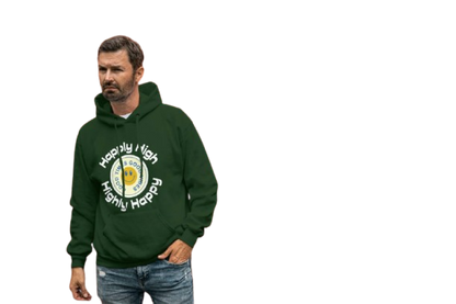 Happily High Smiley Hoodie - Casual Unisex Streetwear