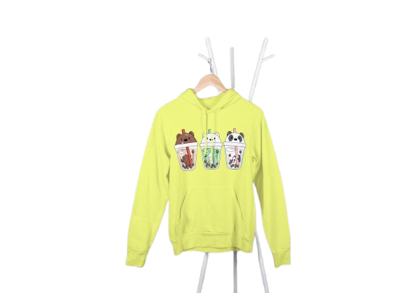 Cartoon Cup Print Hoodie - Unisex Casual Wear