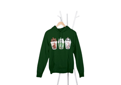 Cartoon Cup Print Hoodie - Unisex Casual Wear