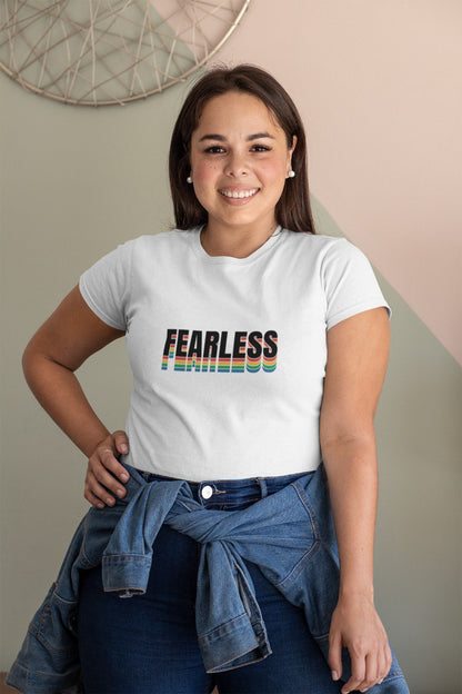 Fearless – Women’s Graphic White T-Shirt
