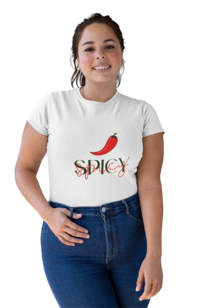 Spicy – Women’s Graphic White T-Shirt