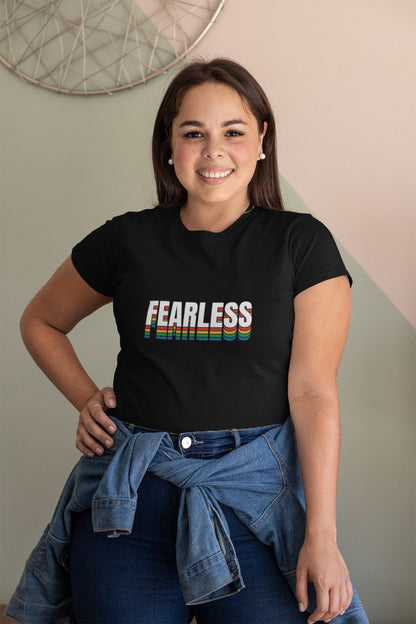 Fearless – Women’s Graphic White T-Shirt