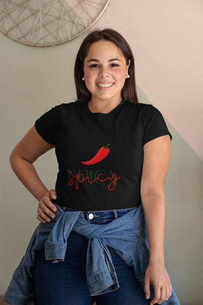 Spicy – Women’s Graphic White T-Shirt