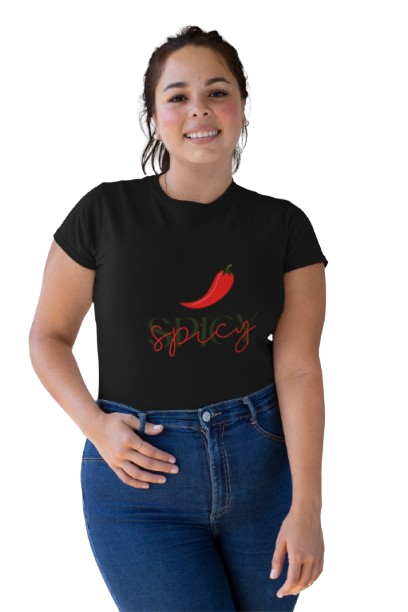 Spicy – Women’s Graphic White T-Shirt