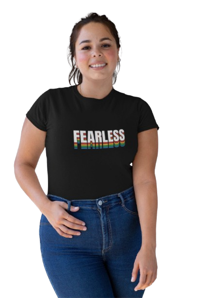 Fearless – Women’s Graphic White T-Shirt