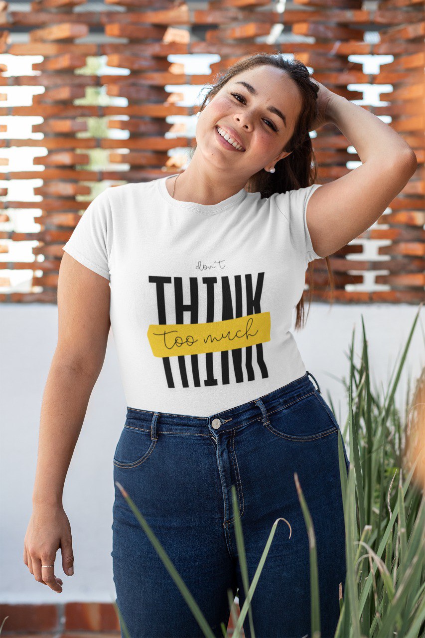 Think Too Much – Graphic Red T-Shirt