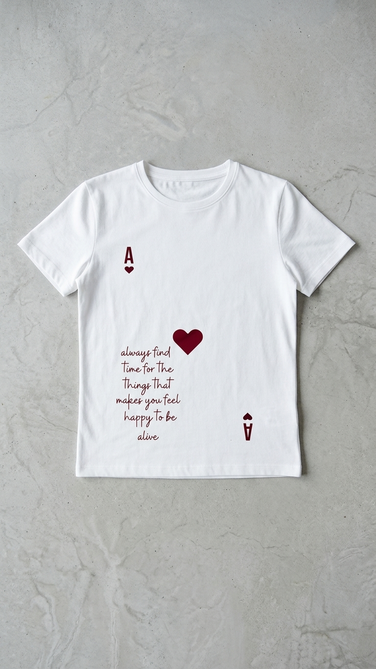 Women's White Heart Graphic T-Shirt | Premium Cotton Round Neck Casual Tee
