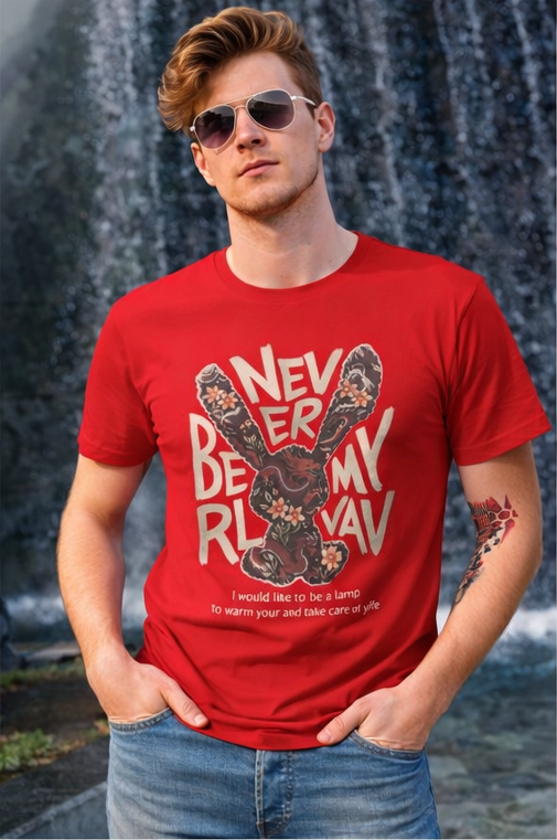 Pd Clori Never Break My Vibe Graphic Blue T-Shirt