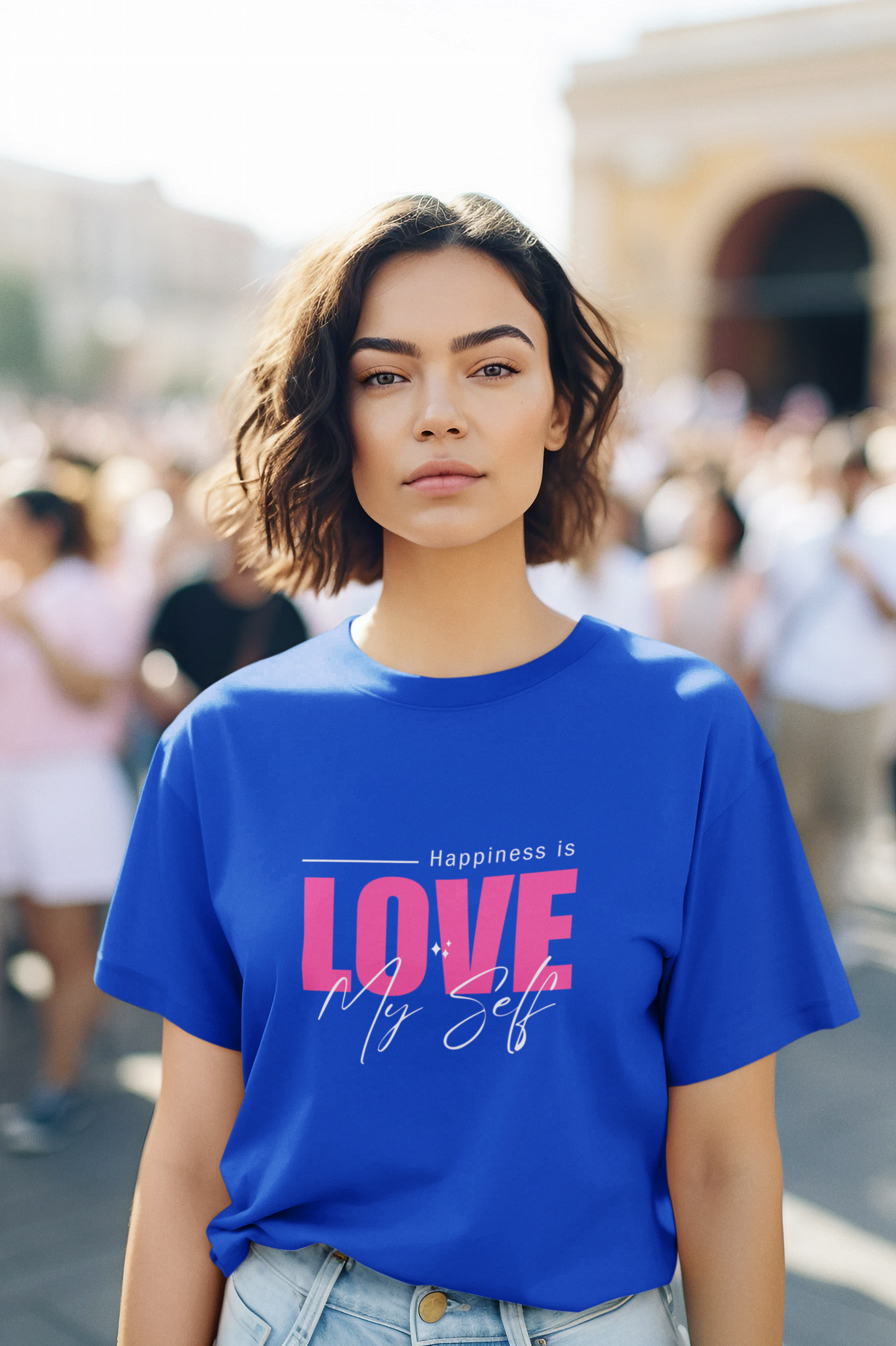 Happiness is Love Women's Cotton T-Shirt