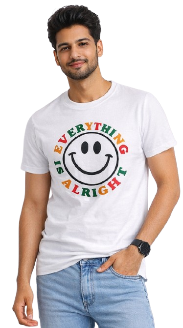 Everything Is Alright – Smiley Graphic Tee