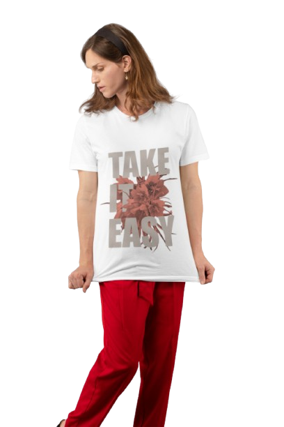 Take It Easy Graphic Print Women’s T-Shirt