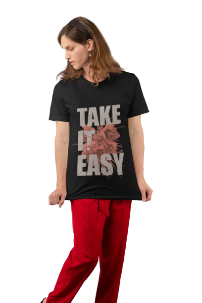 Take It Easy Graphic Print Women’s T-Shirt