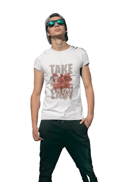 Take It Easy Graphic Print Men’s T-Shirt