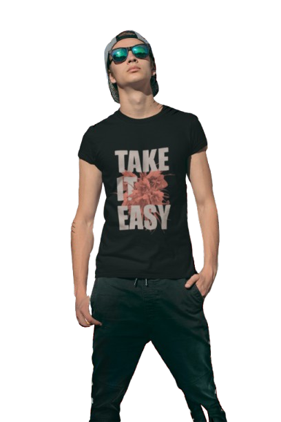 Take It Easy Graphic Print Men’s T-Shirt