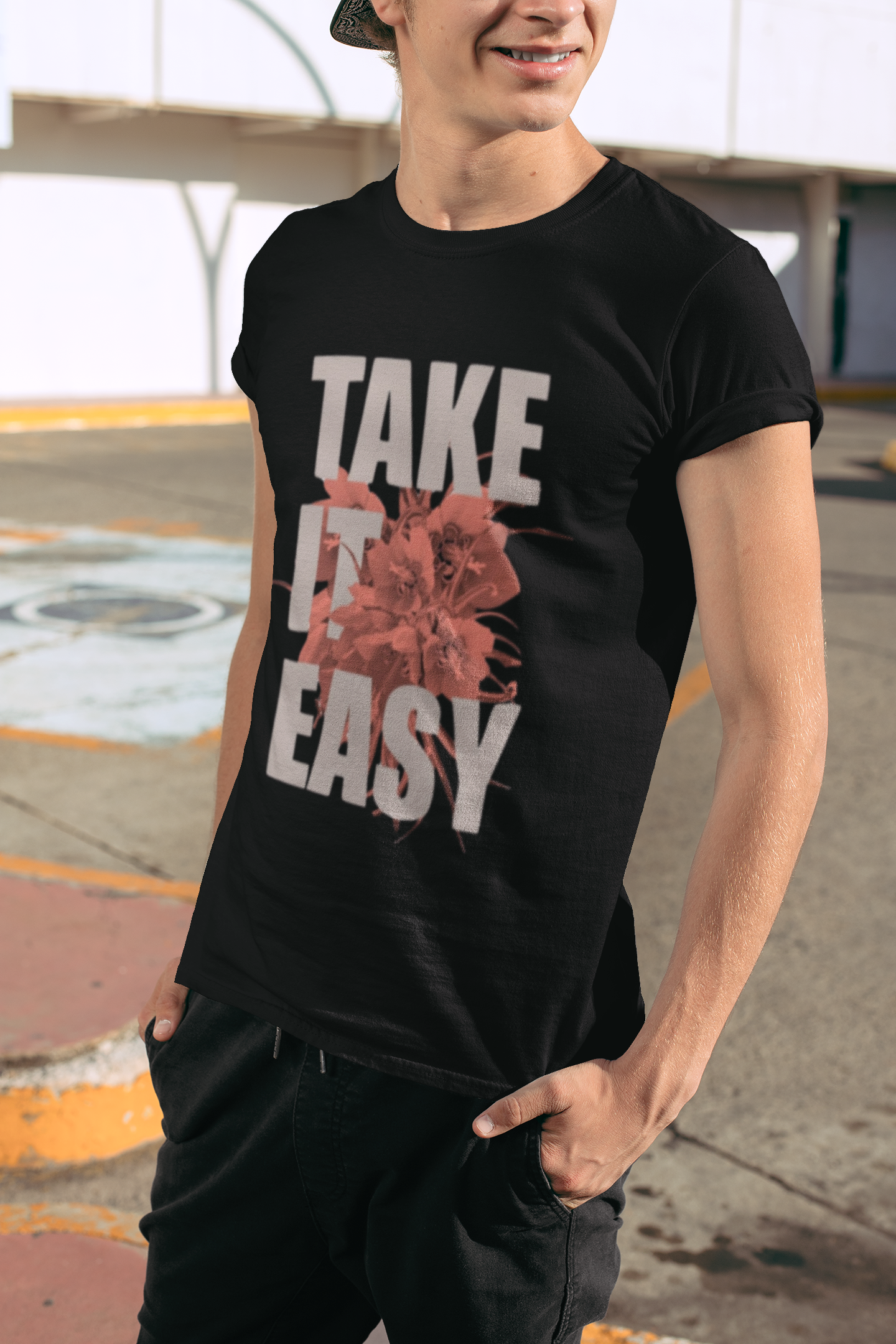 Take It Easy Graphic Print Men’s T-Shirt