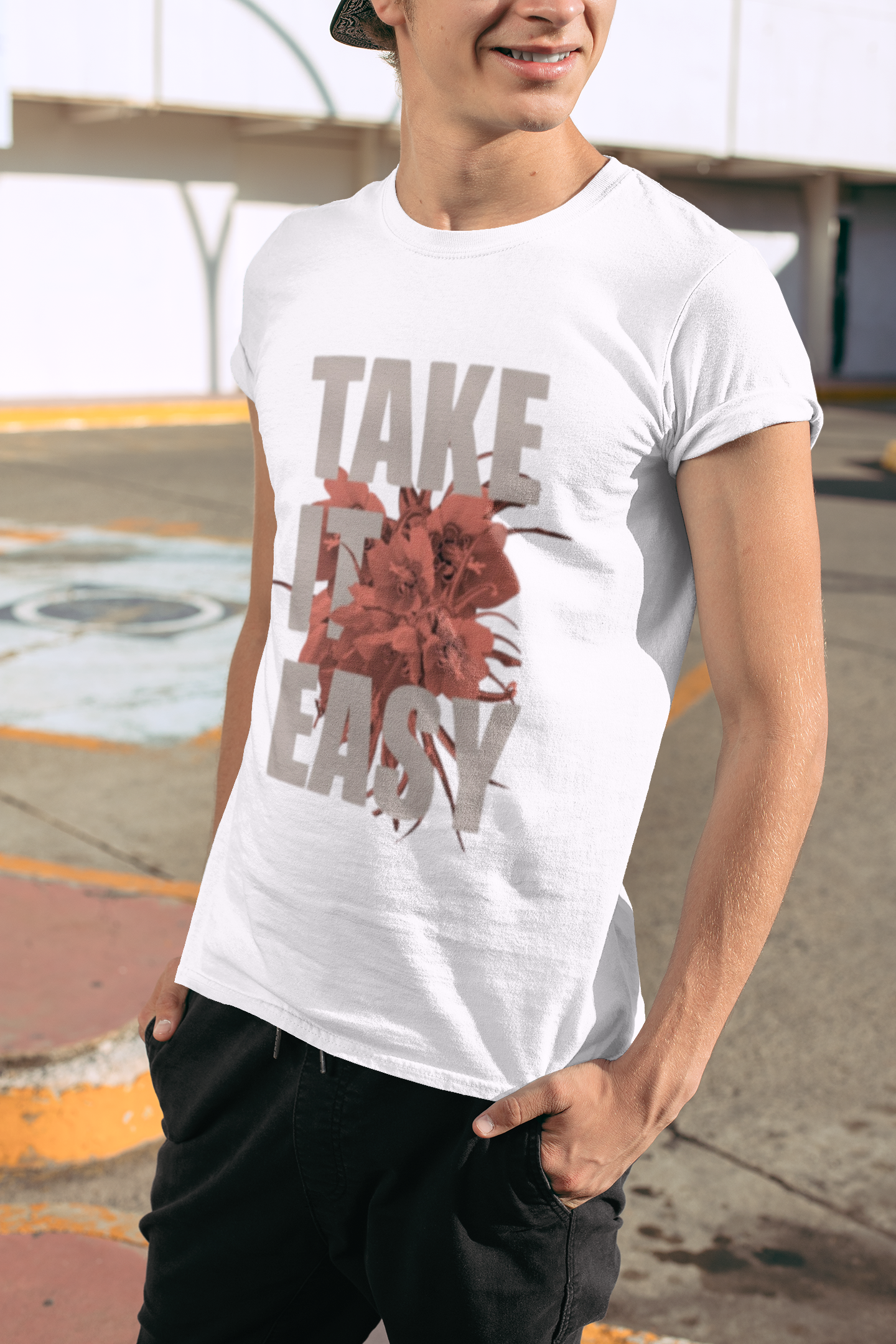 Take It Easy Graphic Print Men’s T-Shirt