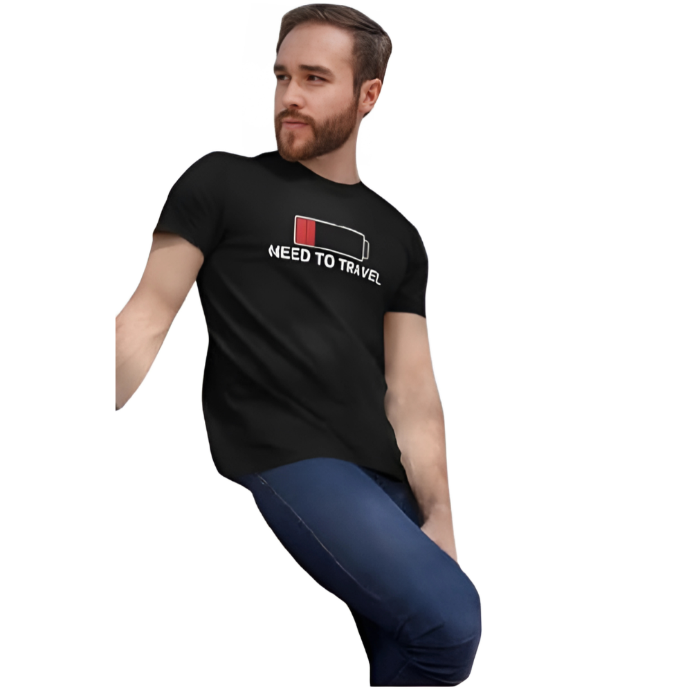Need to Travel Graphic Print Men’s T-Shirt – Adventure Cotton Casual Tee