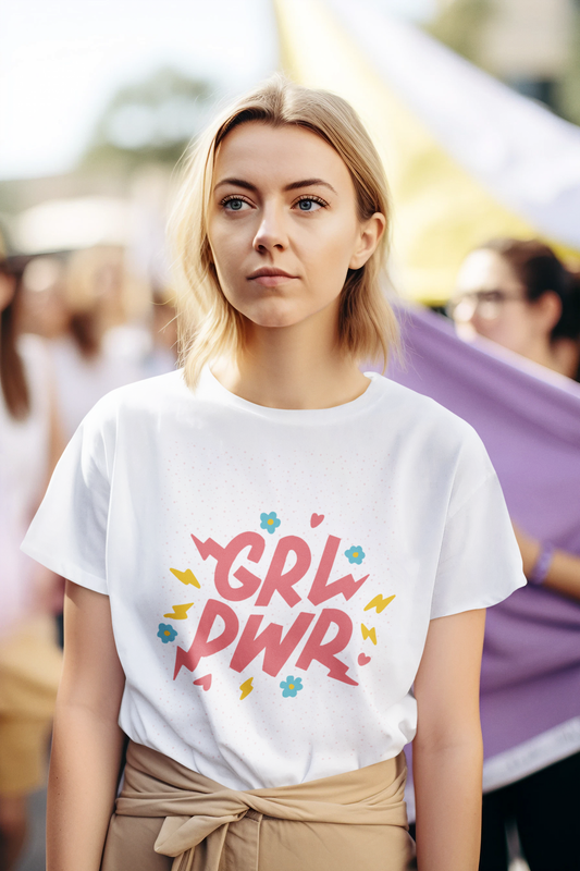 Girl Power Cotton Women's T-Shirt