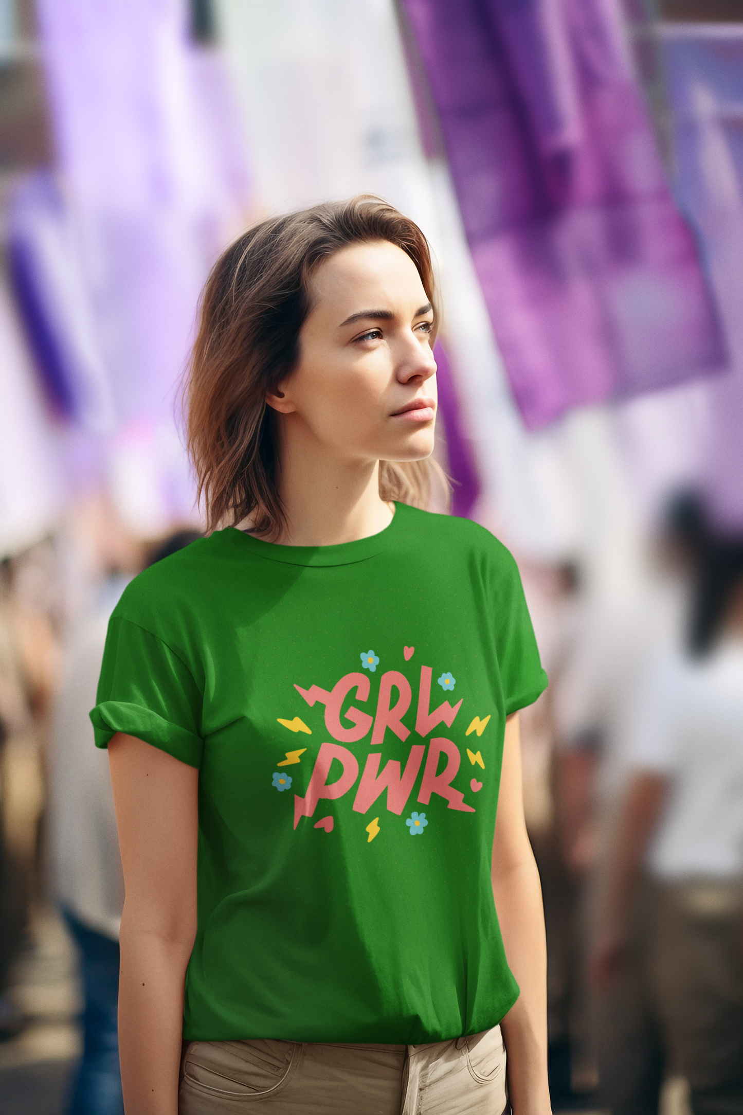 Girl Power Cotton Women's T-Shirt