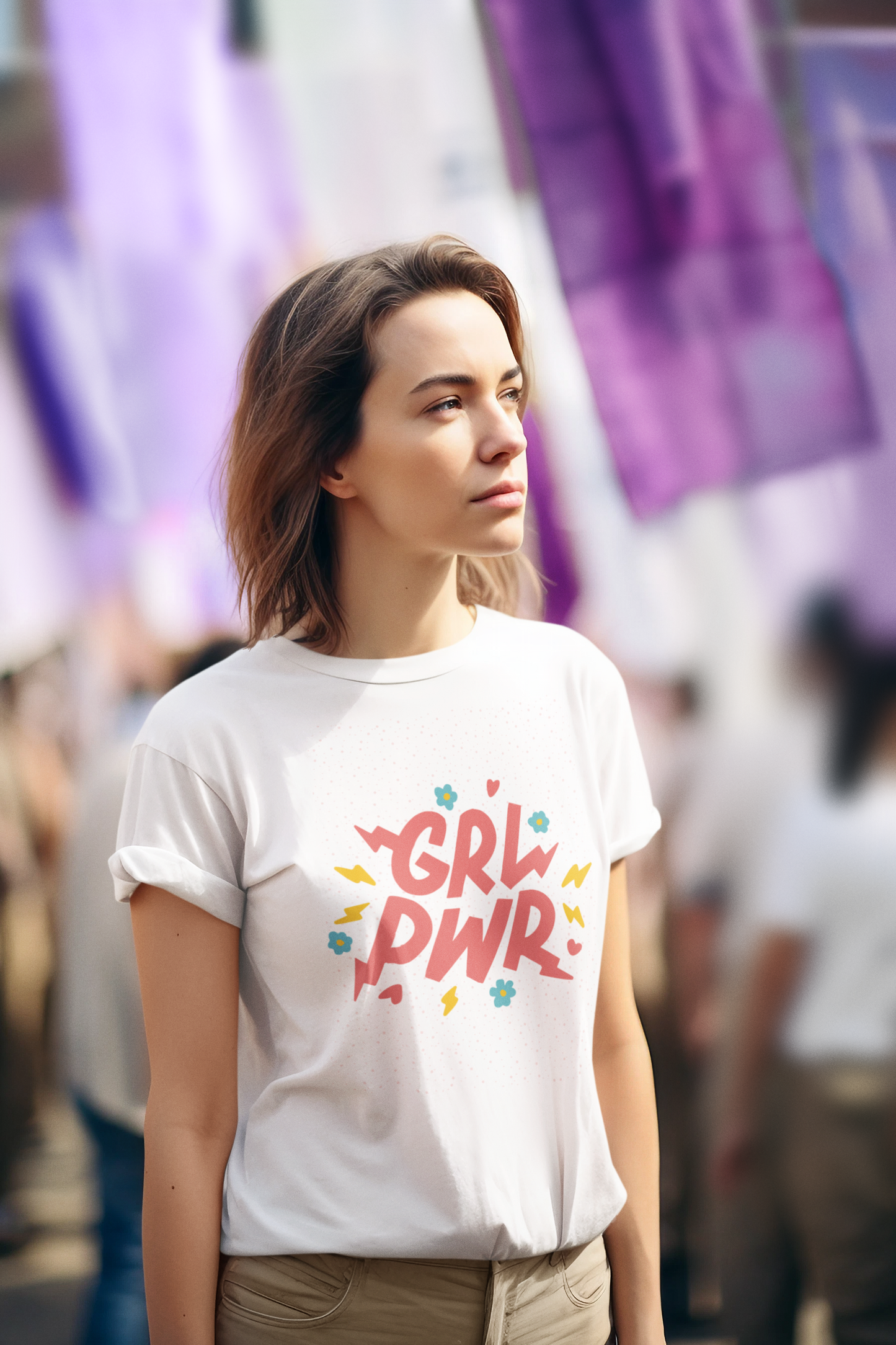 Girl Power Cotton Women's T-Shirt