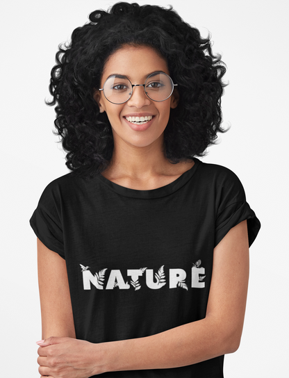 PD CLORI Women's Cotton Casual T-Shirt with Nature Graphic Print