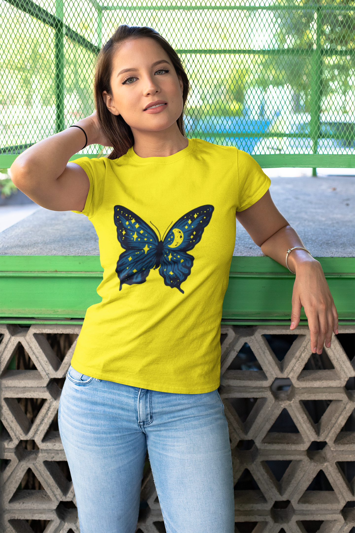 Butterfly Graphic Print Women's T-Shirt
