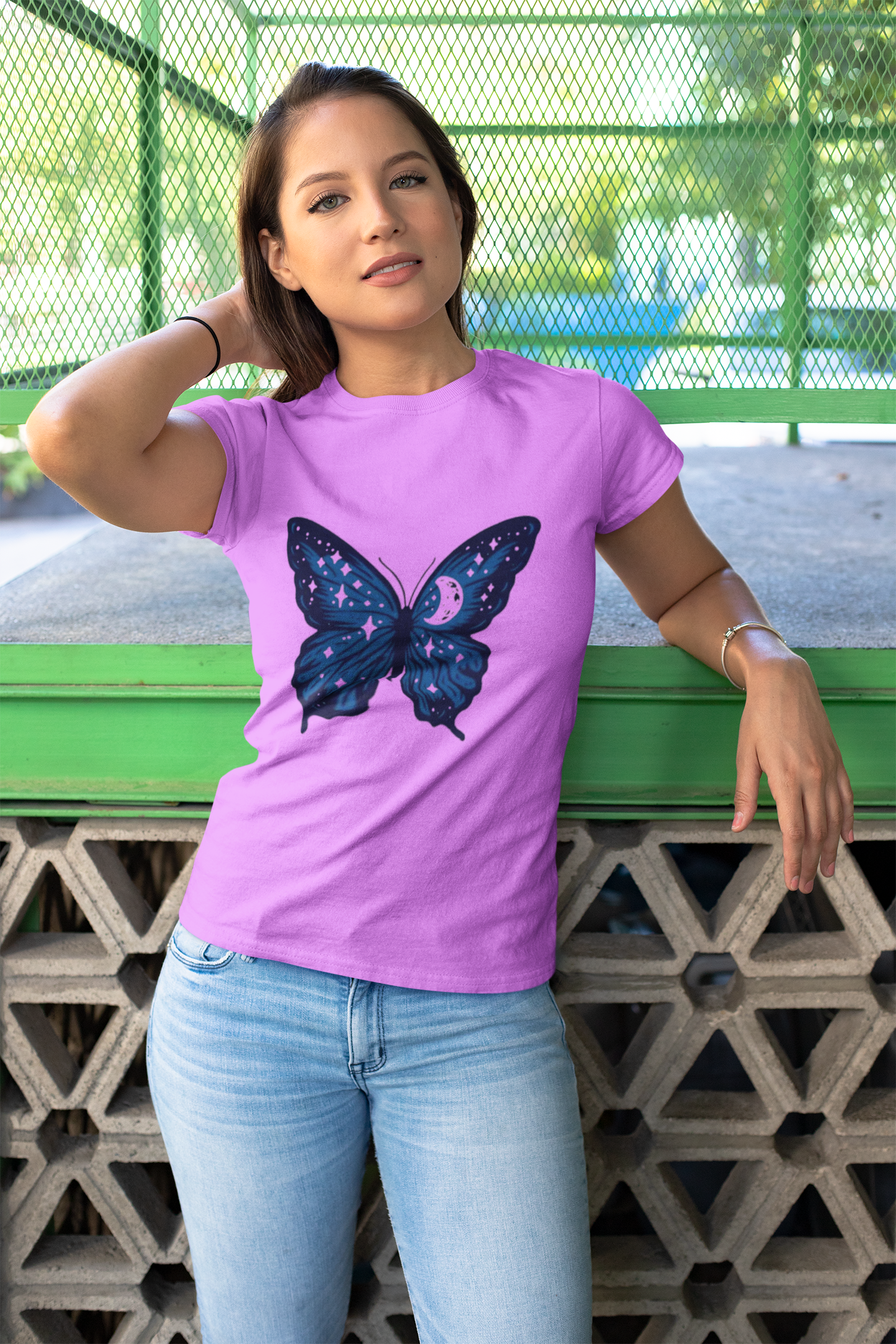 Butterfly Graphic Print Women's T-Shirt