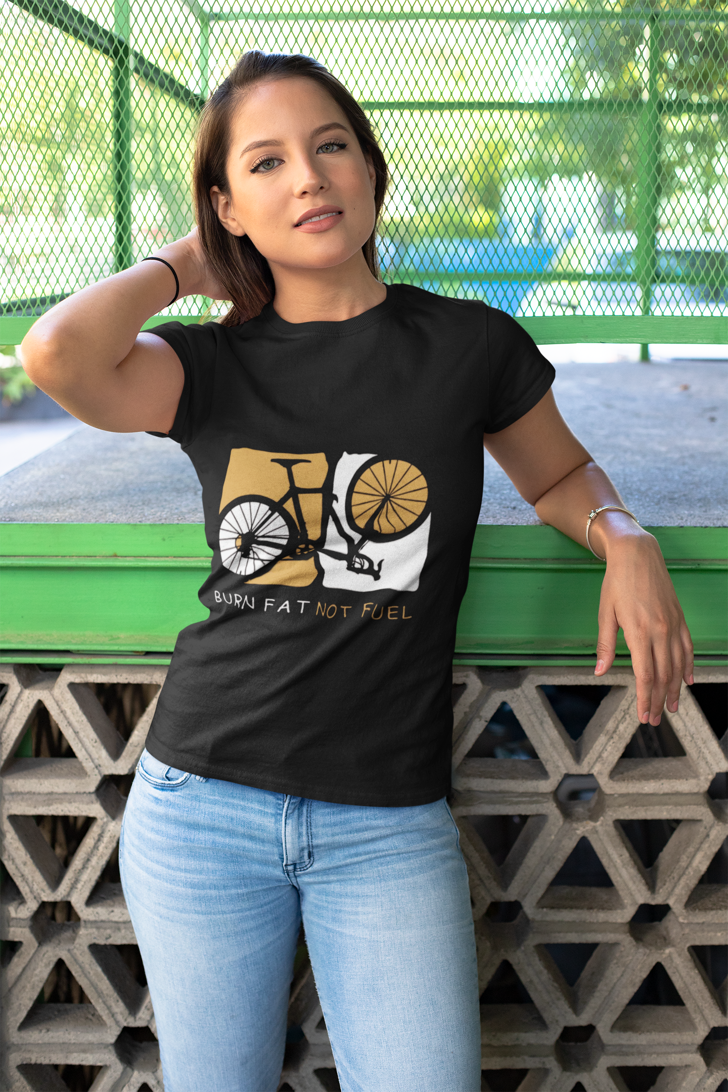 Burn Fat Not Fuel Graphic Print Women's T-Shirt