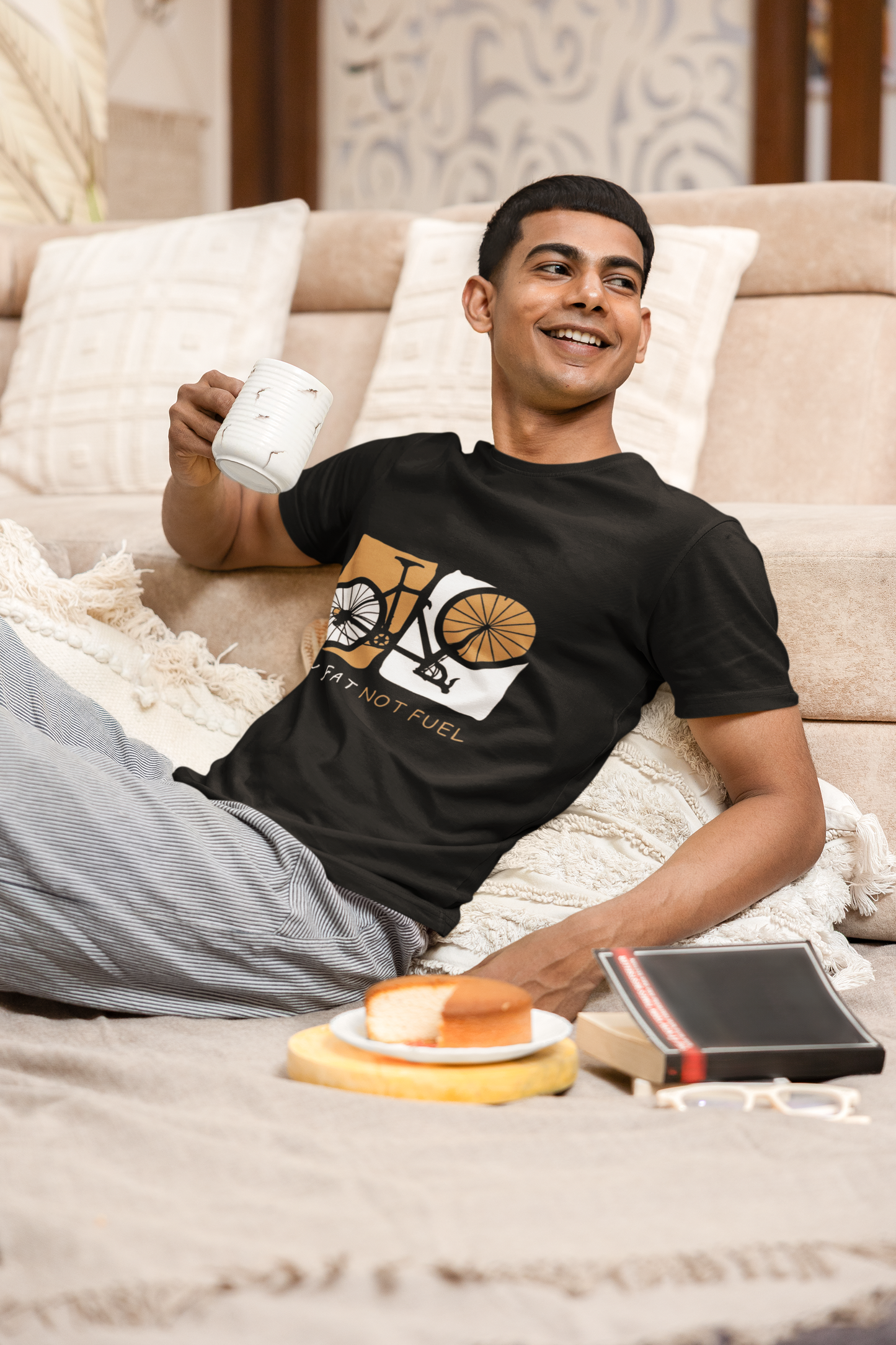 Burn Fat Not Fuel Graphic Print Men's T-Shirt