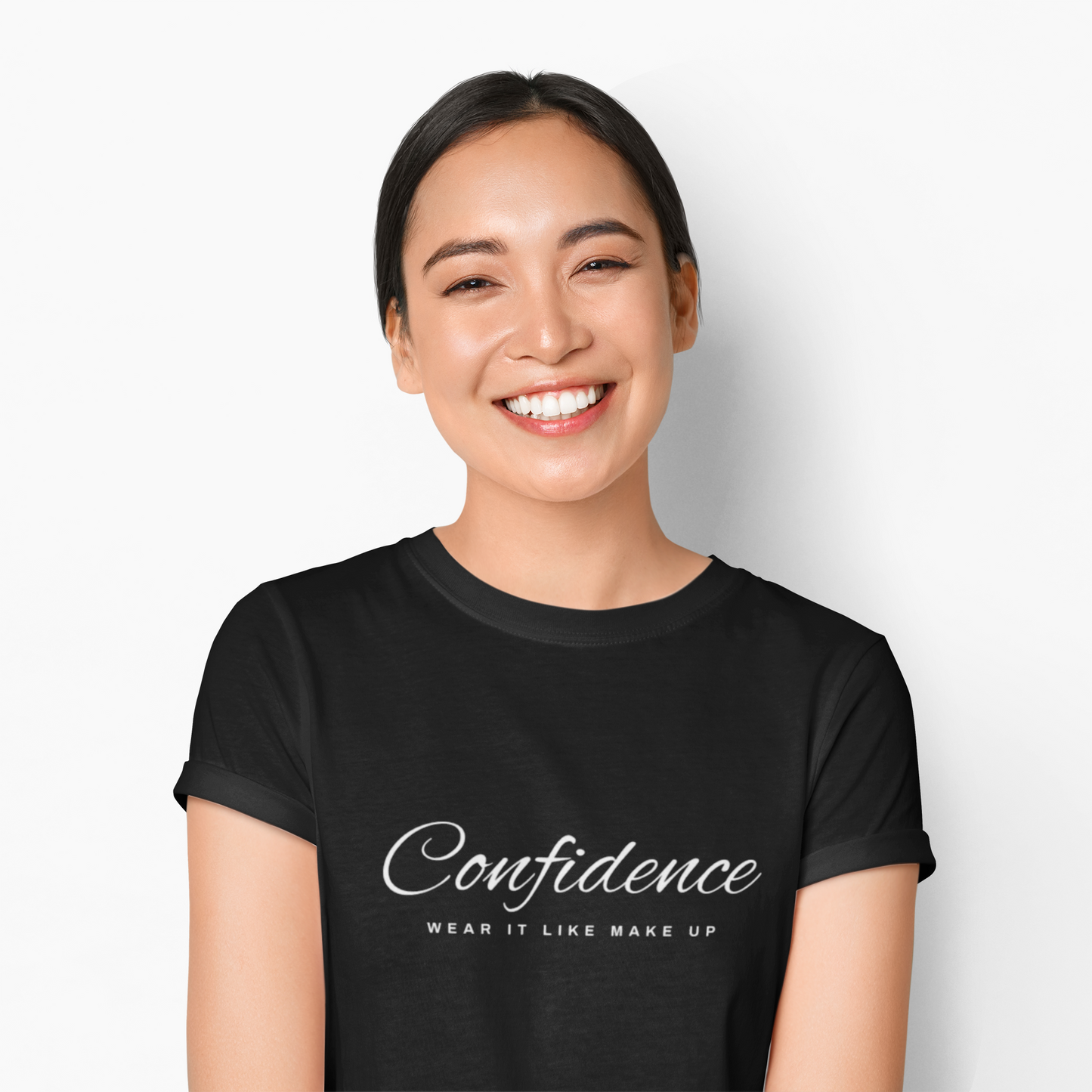 Pd Clori Confidence T-Shirt | Motivational Quote Tee | Minimal Aesthetic Red Cotton T-Shirt