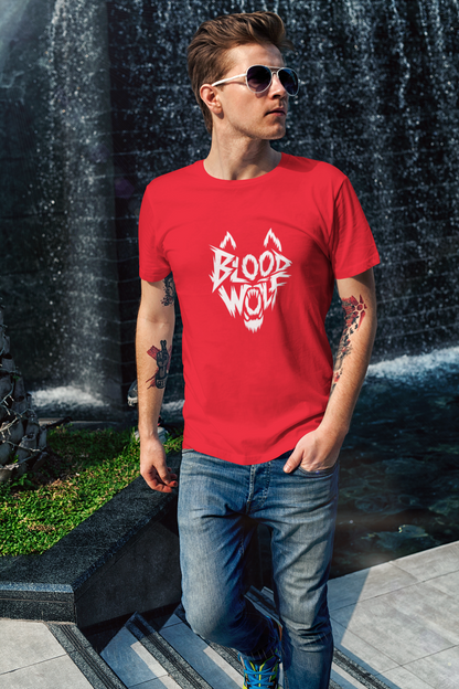 Pd Clori Blood Wolf Graphic Orange T-Shirt