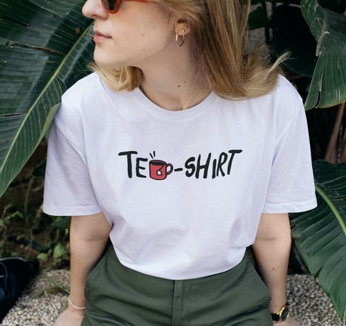 “Tea-Shirt” Funny Typography T-Shirt for Women