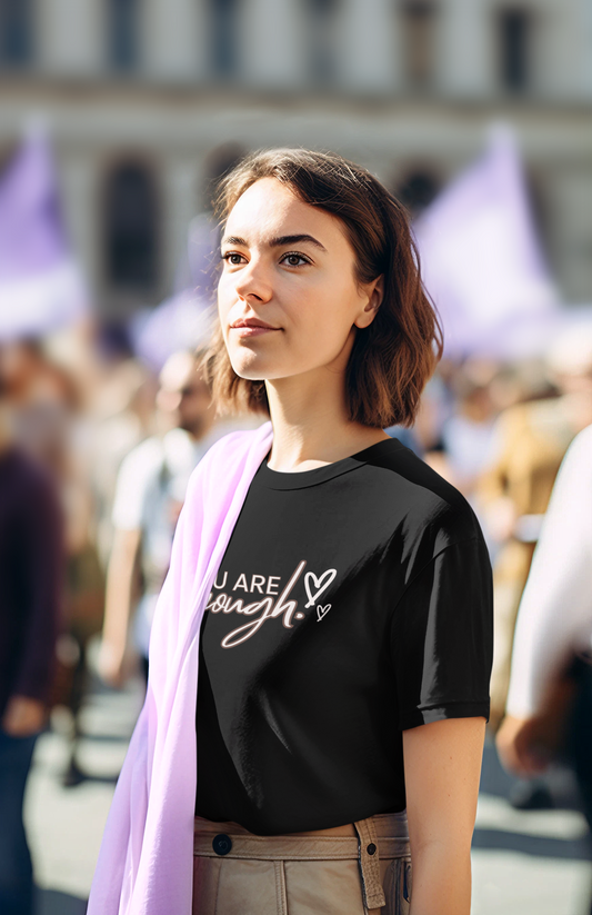 You Are Enough Cotton Bio-Washed Women's T-Shirt