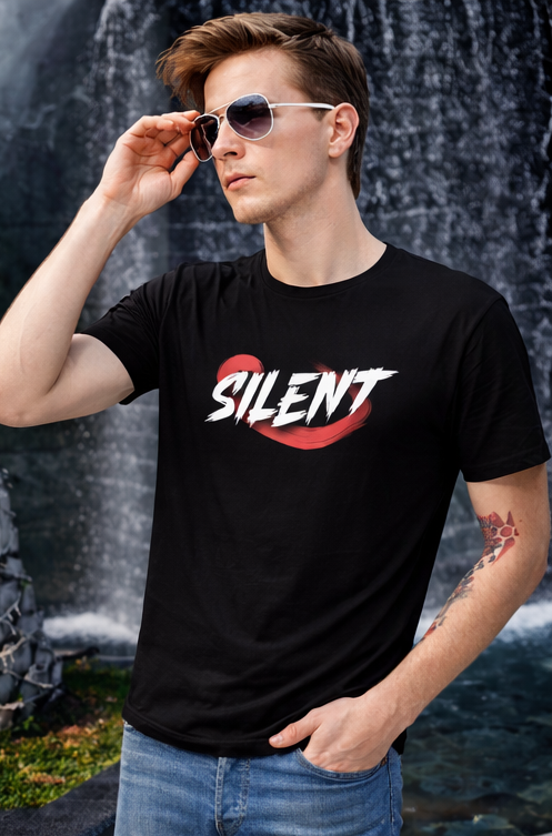 Pd Clori Silent Graphic Black T-Shirt