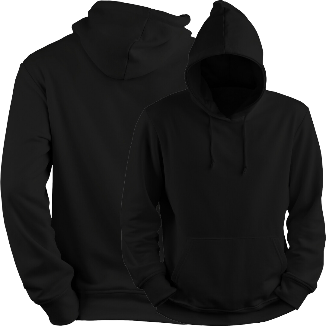 Plain Solid Cotton Hooded Sweatshirt - Clori